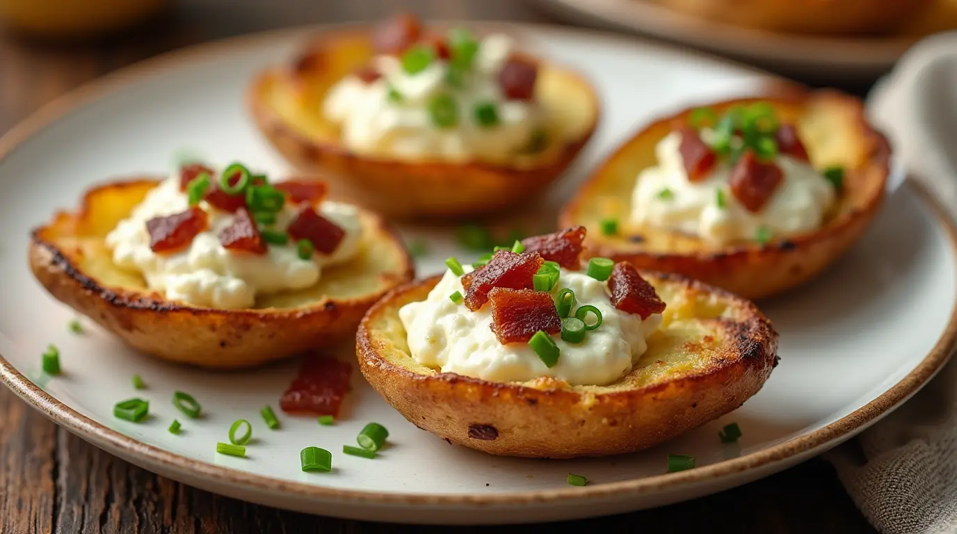Cottage Cheese recipe for Air Fryer Baked Potato Skins